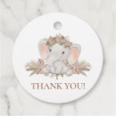 Search for elephant baby shower favor tags Boho