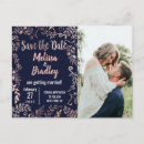 Search for navy blue save the dates Leaves