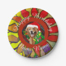 Search for golden retriever christmas plates Party
