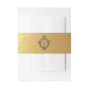 Search for gold foil invitation belly bands Navy blue