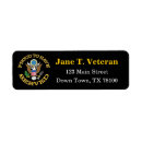Search for military return address labels Veteran