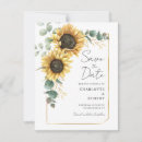 Search for sunflower wedding save the dates Minimalist
