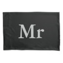 Search for mr and mrs pillowcases Black and white