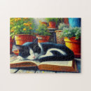 Search for tuxedo cat puzzles Black and white