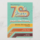 Search for 70s birthday invitations 70's