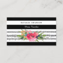 Search for teacher business cards Floral