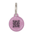 Search for qr code pet tags Pink