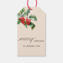 Search for holly berry gift tags Chic calligraphy