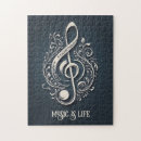 Search for music notes puzzles Clef