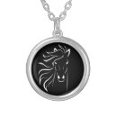 Search for horse necklaces Black and white