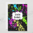 Search for neon paint splatter invitations Teen