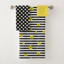 Search for yellow stripes bath towels Black