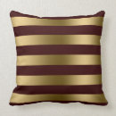 Search for gold and burgundy pillows Stripes