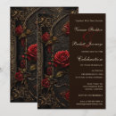 Search for gothic red and black wedding invitations Floral