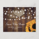 Search for sunflower save the date postcards Wood