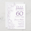 Search for purple white birthday invitations Calligraphy