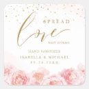 Search for hand sanitizer wedding stickers Spread love not germs