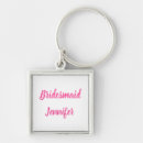 Search for bridesmaid keychains Calligraphy