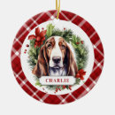 Search for basset hound ornaments Red