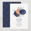 Search for navy blue peach wedding invitations Coral