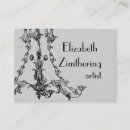 Search for chandelier business cards vintage
