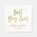 Search for best day ever napkins Typography