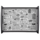 Search for vintage serving trays Black and white