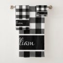 Search for black and white modern bath towels Plaid