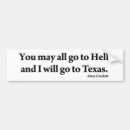 Search for texas bumper stickers crockett