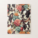 Search for boston terrier puzzles Floral