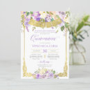 Search for lavender and gold quinceanera invitations Purple