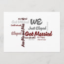 Search for got hitched invitations We eloped