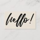 Search for hello business cards Calligraphy