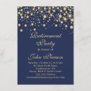 Search for retirement invitations navy blue