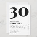 Search for surprise 30th birthday invitations Modern