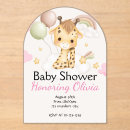 Search for giraffe baby girl shower invitations Safari