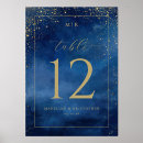 Search for navy and gold table cards Number