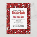 Search for red bandana invitations Paisley
