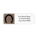 Search for horseshoe return address labels Wood