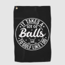 Search for funny sayings golf golf towels Black and white