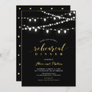 Search for black and gold rehearsal dinner invitations Stylish