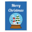 Search for winter snow globe christmas cards Snowman