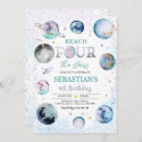 Search for reach four the stars birthday invitations Space party