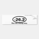 Search for funny race bumper stickers Running