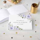 Search for purple wedding guest books Watercolor flowers