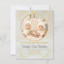 Search for twins 1st birthday invitations Girl