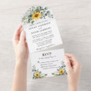 Search for yellow and blue wedding invitations Sunflowers