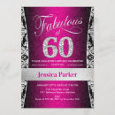 Search for pink and silver birthday invitations Glam