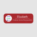 Search for red name tags Company corporate business employee