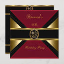 Search for red and black 40th birthday invitations Gold